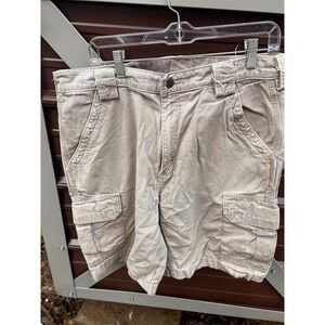 Carhartt Mens Tan Cargo Shorts Size‎ 36 Relaxed Fit Work Utility Pockets